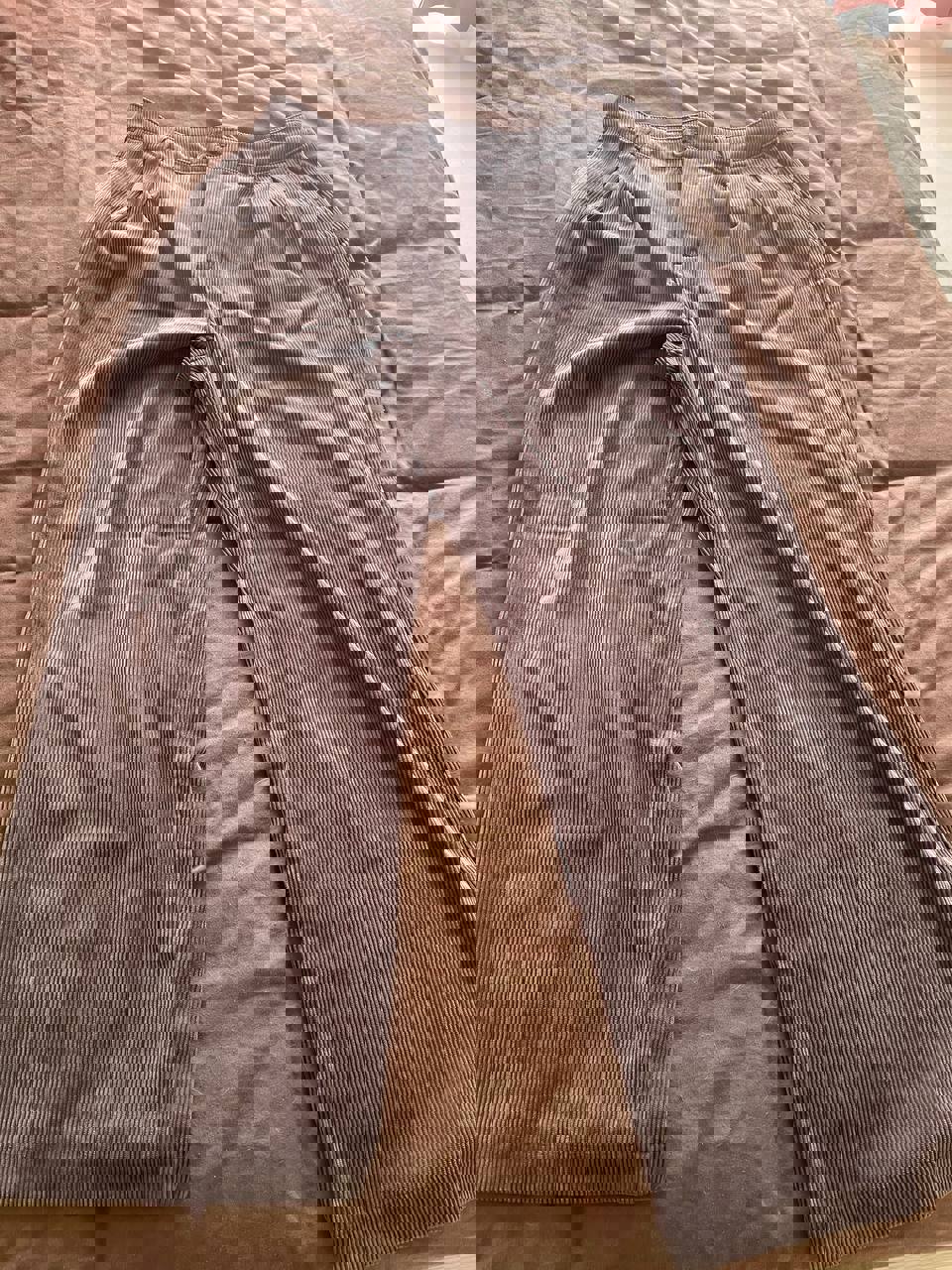 Corduroy Trousers (brown, wide leg)