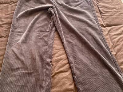 Corduroy Trousers (brown, wide leg)