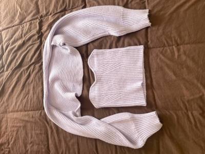 Ribbed Knit Sweater (lavender)